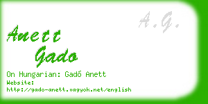 anett gado business card