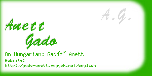 anett gado business card